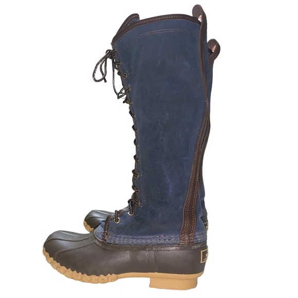 L.L. Bean tall waxed canvas Maine Hunting boots - Picture 4 of 11